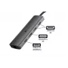 Alcasa HUB-C001A USB Type-C stotelė 5000 Mbit/s antracitinė