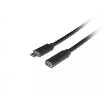 USB-C laidas LANBERG CA-USBE-20CC-0015-BK 1,5 m, USB 3.2 Gen 1 (5 Gbit/s), auksuoti kontaktai, juodas