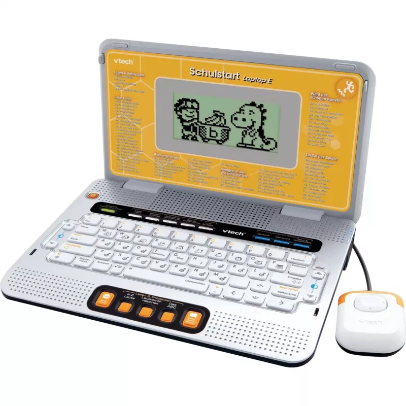 VTech Schulstart Laptop E mokomasis nešiojamas kompiuteris vaikams nuo 6 iki 8 metų, sidabrinis
