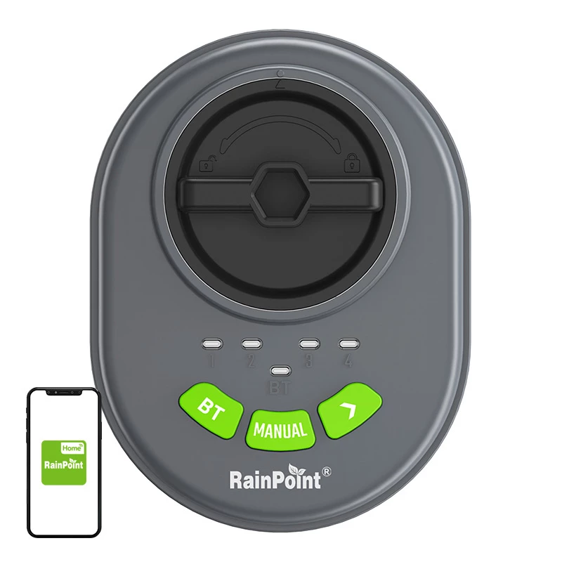 Laistymo valdiklis RainPoint HIC406B – 4 zonų valdymas per Bluetooth programėlę