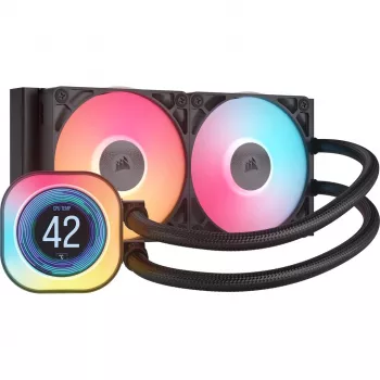 Oro aušintuvas Corsair iCUE LINK TITAN 240 RX LCD 12 cm juodas 300-2100 RPM
