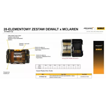 DEWALT FLEXTORQ BIT RINKINYS 28vnt. /MCALREN