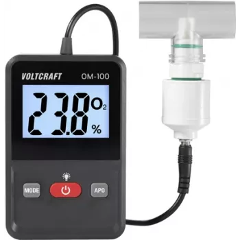 VOLTCRAFT OM-100 Deguonies matuoklis 0–100 % su gamykliniu kalibravimu (be sertifikato) (VC-12870870)