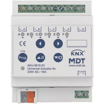 MDT Battery-0616.03 universalus pavara 6 kanalų 4TE REG 16A 230VAC 100µF 15EVG