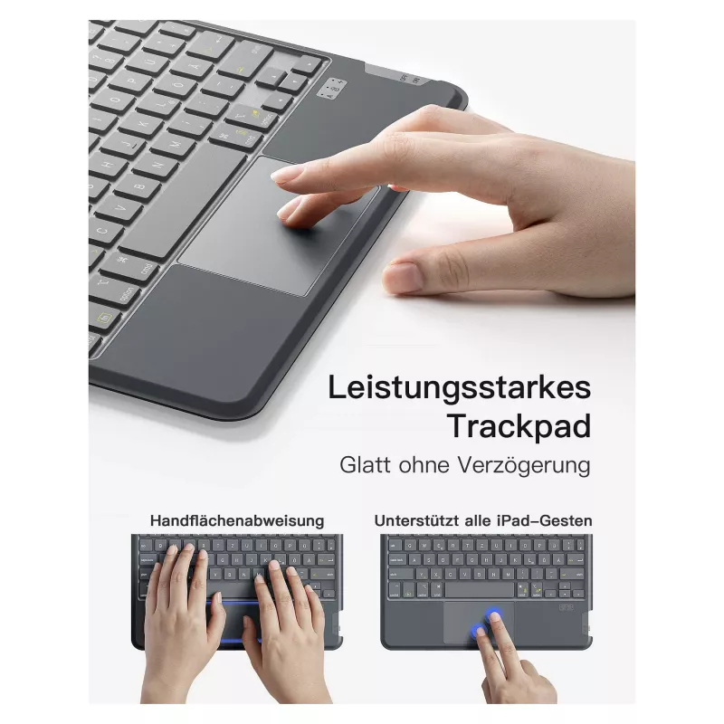 inateck klaviatūra iPad 11 iPad 10th Gen. Com. QWERTZ pilka