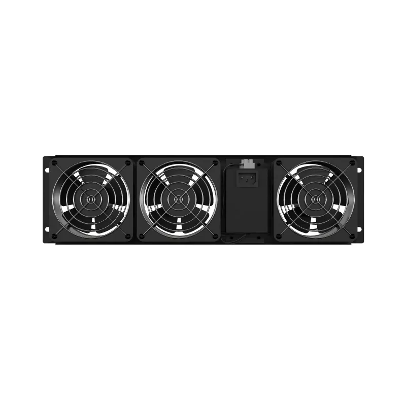 Vėdinimo panelė LANBERG AK-1506-B 19 colių su 3 ventiliatoriais 230V juoda