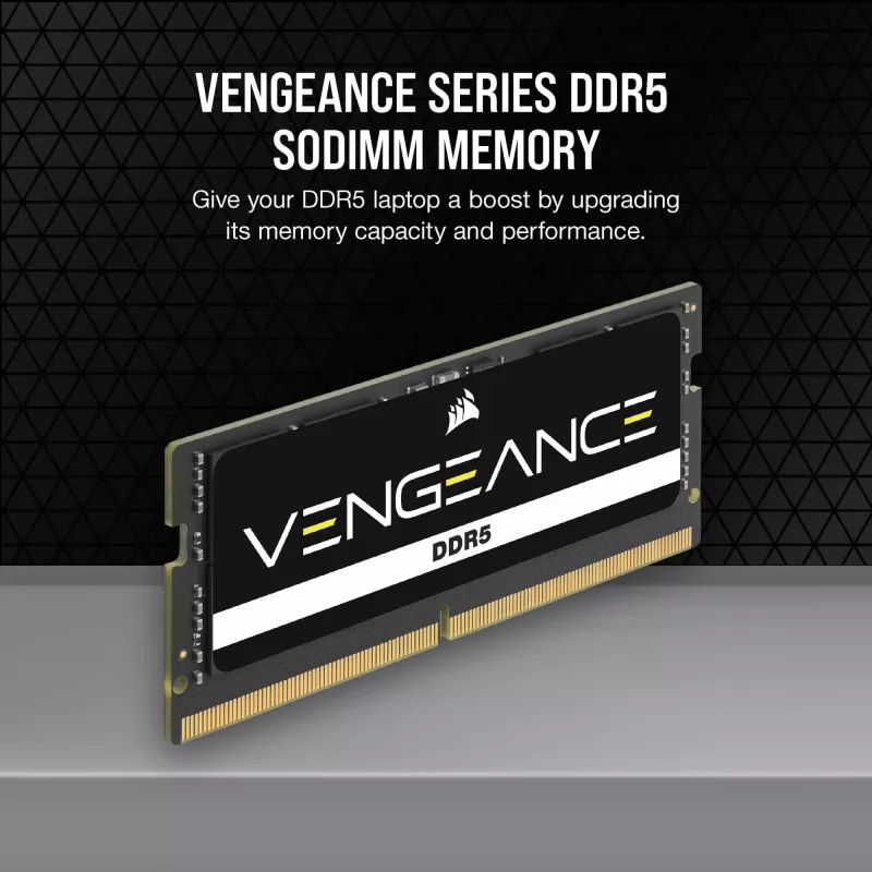 SO-DIMM 64 GB DDR5-5600 (2x 32 GB) Dual-Kit, Corsair Vengeance juoda