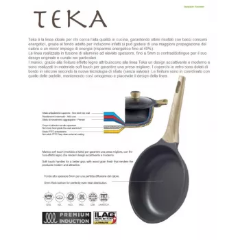 Keptuvė universali Beper PE.005 apvali juoda 24 cm