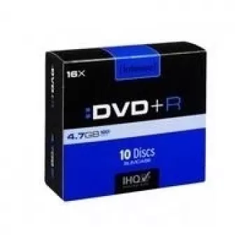 Intenso 10 vnt. DVD+R 4,7GB 16x plonose dėžutėse (4111652)