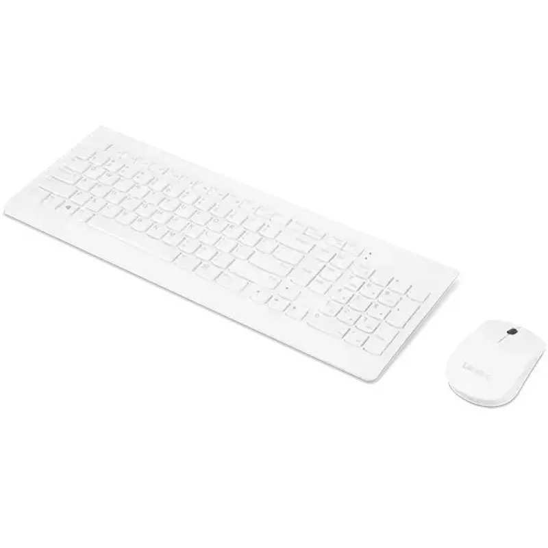 Pilno dydžio mechaninė klaviatūra ir pelė Lenovo GX30W75336 — USB + Bluetooth, QWERTY, balta