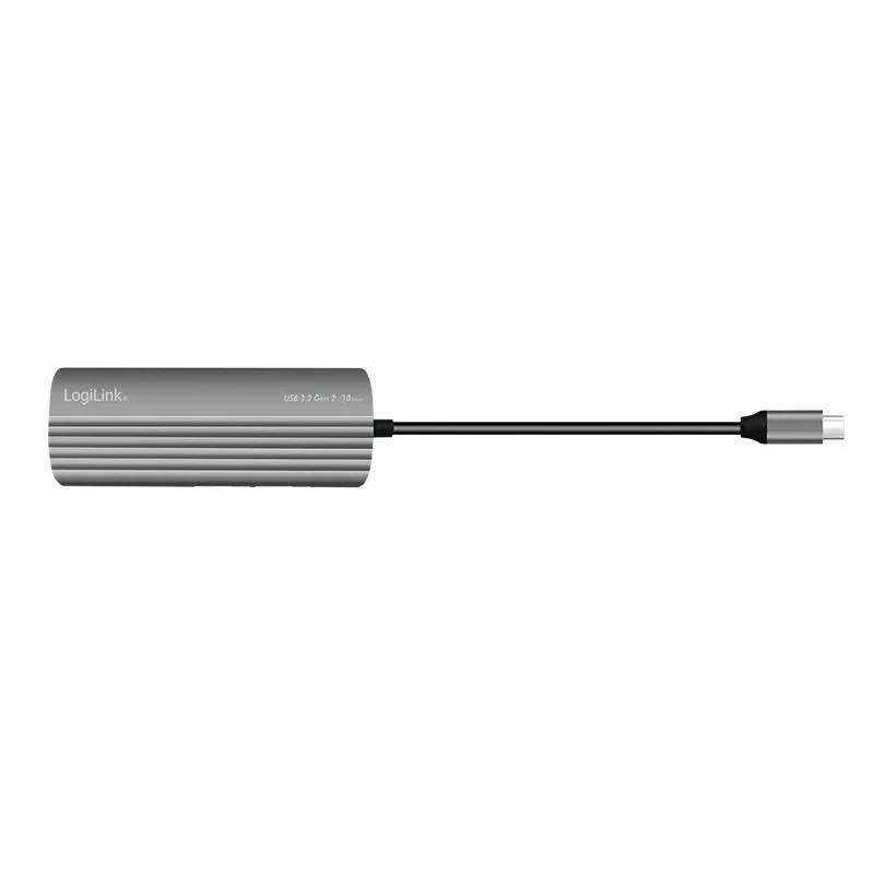 LogiLink USB 3.2 Gen2 7+1 prievadų USB-C / USB-A stotelė su 100W PD, aliuminis