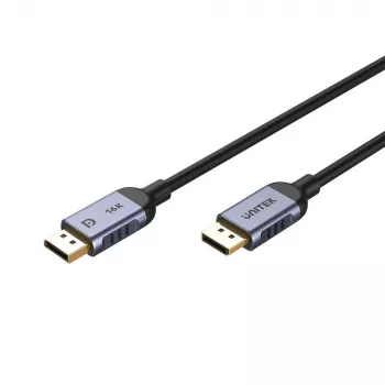 UNITEK C1628GY01-1.5M DisplayPort kabelis, juoda, pilka