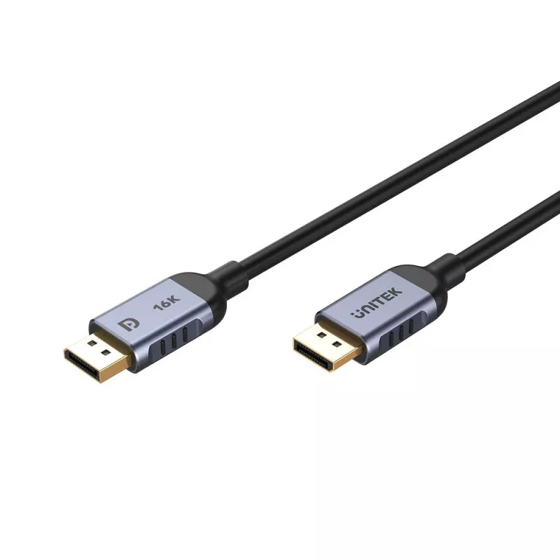UNITEK C1628GY01-1.5M DisplayPort kabelis, juoda, pilka