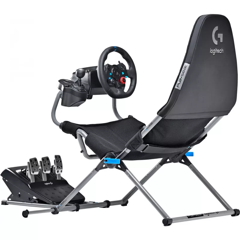 Žaidimų kėdė Playseat Challenge X - Logitech G Edition konsolėms juoda, pilka