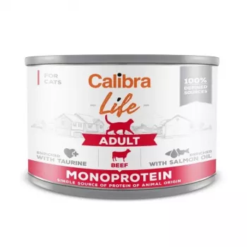 Šlapias ėdalas katėms Calibra Life Adult Beef 200 g pakelis