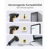 Inateck BCST-35 brūkšninių kodų skaitytuvas, juoda