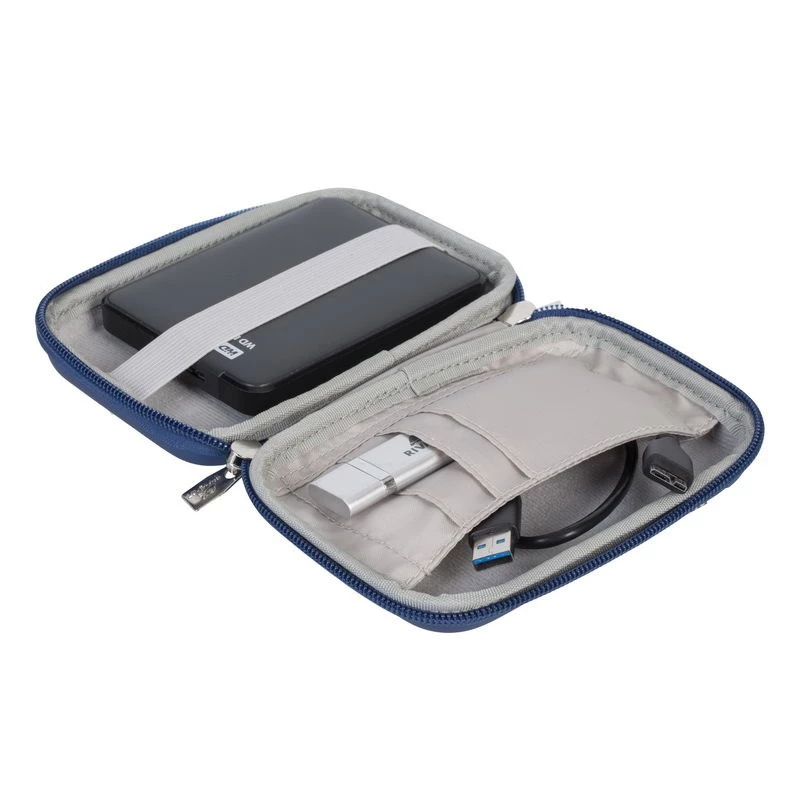 Dėklas diskams Rivacase 9101 (PU) HDD Case šviesiai mėlynas