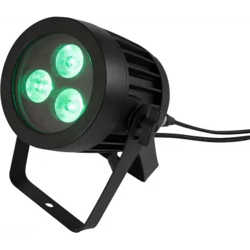 LED PAR šviestuvas EUROLITE 3x8W QCL Spot — 3x8W RGB COB LED, kompaktiškas prožektorius