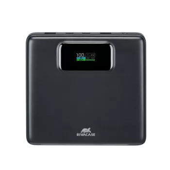 Power bankas Rivacase VA1090 — 20000 mAh, 77 Wh, bendra išvestis 100 W, 440 g