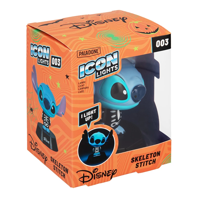 Stalinė lempa Paladone Stitch Skeleton Icon Light – naktinė šviesa su personažu