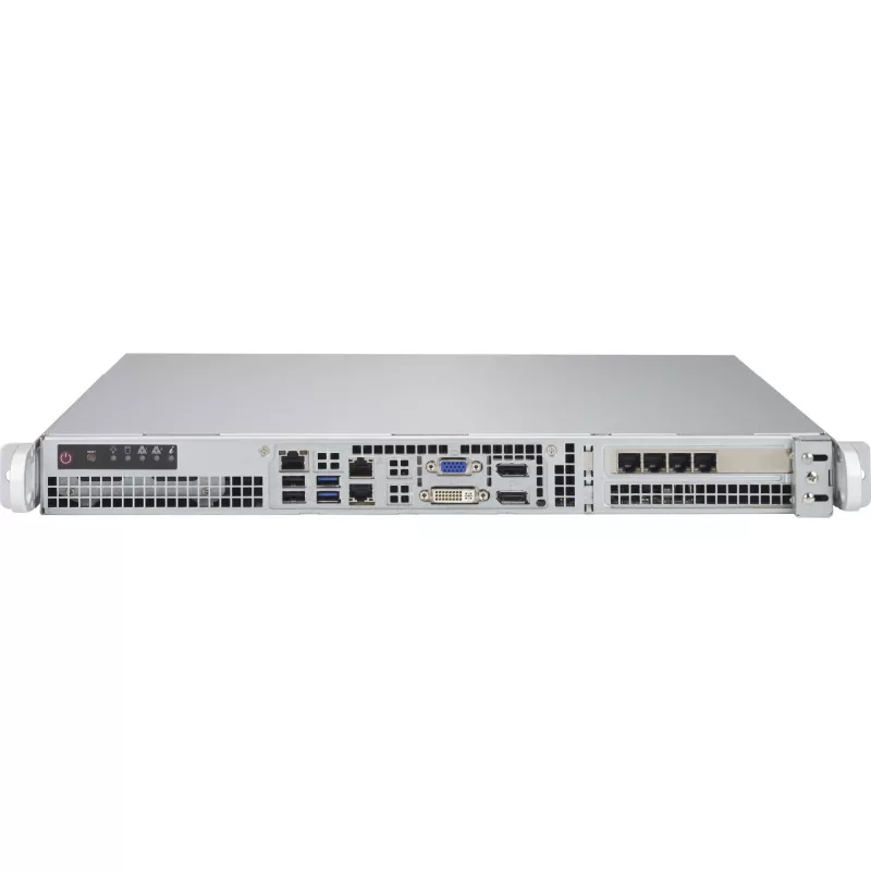 Supermicro SuperChassis 515-R407 – 1U stelažinis korpusas STD ir WIO plokštėms, 2 x 2,5 colio diskų vietos, 4 x PWM ventiliatoriai, 2 ventiliatoriai AOC aušinimui, maitinimo blokas 400 W, 43 x 437 x 429 mm