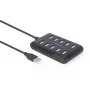 USB šakotuvas Gembird UHB-U2P10P-01 — 10 prievadų USB 2.0