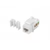 Keystone modulis LANBERG KSU6-1090, Cat6 U/UTP plokščias, RJ-45 vyriškas į LSA moterišką, AWG 22/26, 14,5×16,1 mm, baltas