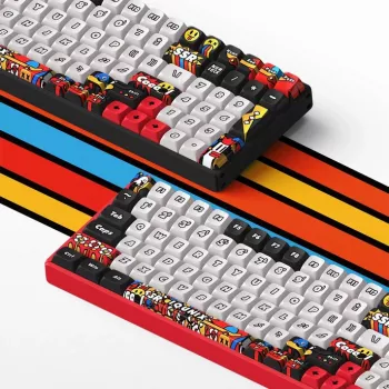 Belaidė žaidimų klaviatūra Ducky IQUNIX F97 Graffiti Blaze, RGB, Moonstone-Turbo jungikliai