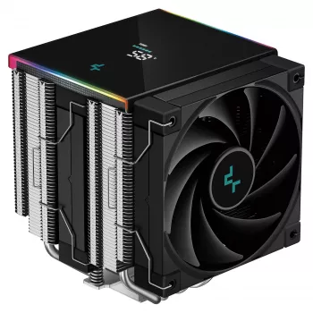 Oro procesoriaus aušintuvas DeepCool AK620 Digital SE, dvigubas bokštas, 6x Ø6 mm šilumos vamzdeliai, 2x 120 mm PWM ventiliatoriai, RGB, aukštis 161 mm