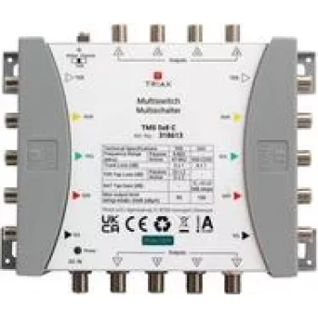 TRIAX TMS 5x8 C Kaskadinis multiswitch be maitinimo 4SAT+1terr. 8 išėjimų 318613