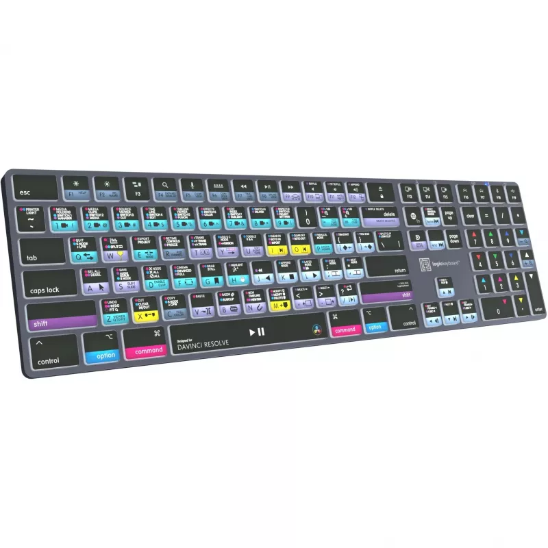 Logickeyboard LKB-RESB-TM-UK belaidė Bluetooth klaviatūra QWERTY, titano pilka