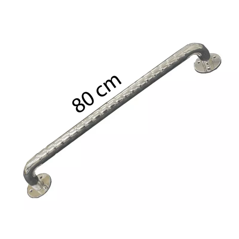 Nerūdijančio plieno gofruotas vonios kambario turėklas 80 cm