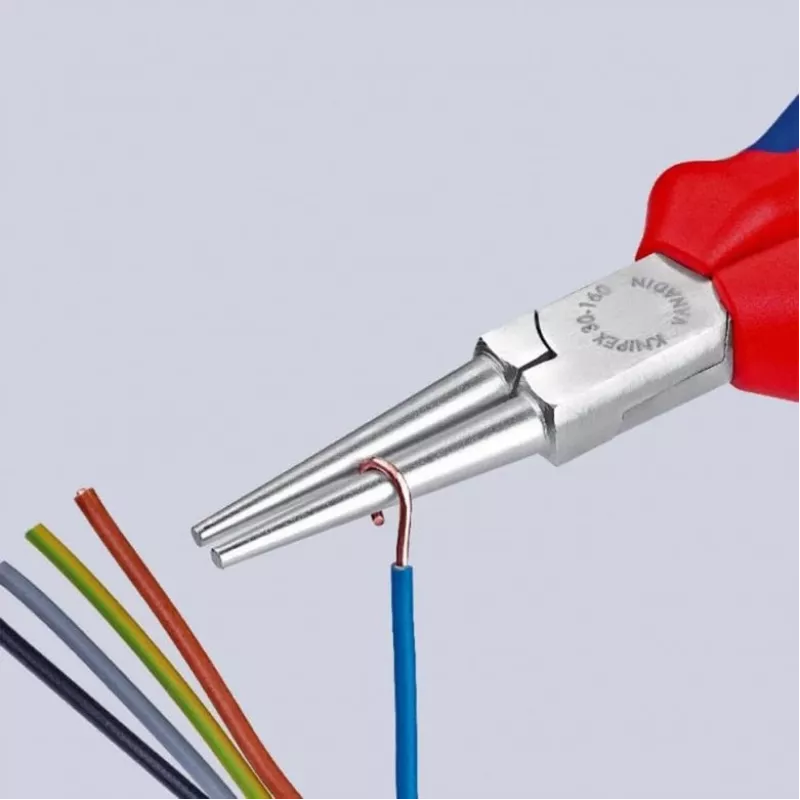 KNIPEX 30 35 160 replės smailianosės - 2,5 mm - 4,1 cm - Plienas - Mėlyna/raudona - 16 cm