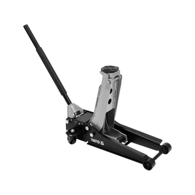 Mechaninis automobilinis kėliklis YATO YT-17207 – 2500 kg, kėlimo aukštis 8–50,8 cm, 4 ratai, 34 kg