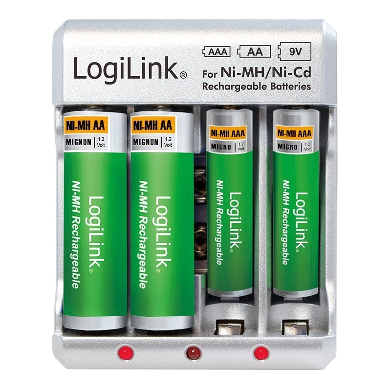 Įkroviklis Ni-MH / Ni-Cd AA / AAA / 9V baterijoms