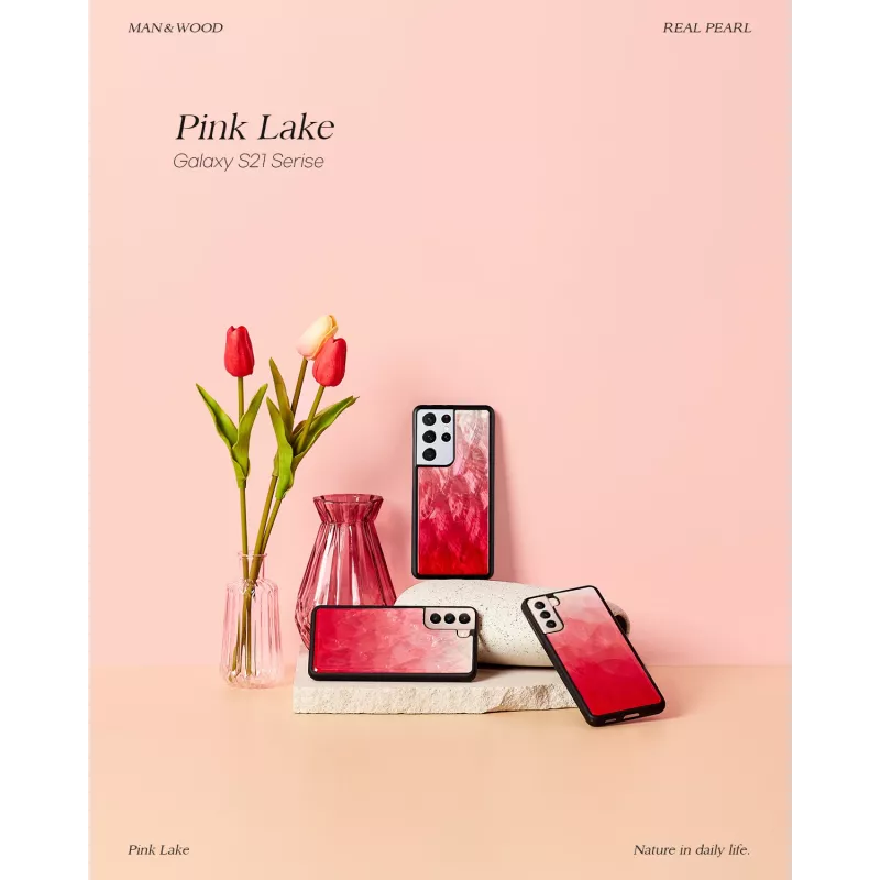 Dėklas iKins Samsung Galaxy S21 Ultra — pink lake black