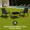 Sodo baldų komplektas Extralink Black Forest du tekstiliniai krėslai + juodas stalas