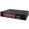 QOLTEC 52291 16x RJ45 PoE valdomas tinklo jungiklis