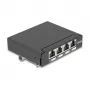 Patais skydelis DELOCK Mini Desktop RJ45 4 prievadų Cat.6A ekranuotas juodas metalas 90×22×93 mm