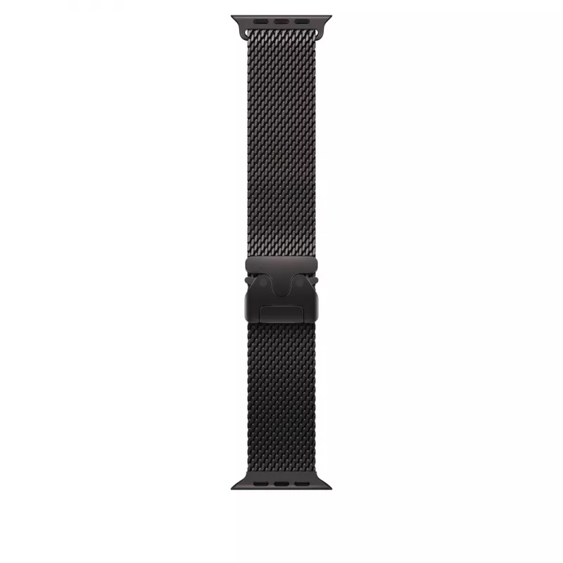 Apple 49mm Black Titanium Milanese Loop Medium – Juodas titano apyrankė Apple laikrodžiams