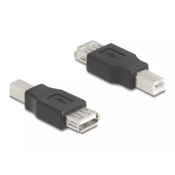 Adapteris USB tipo B į A, DeLOCK 67199, juodas