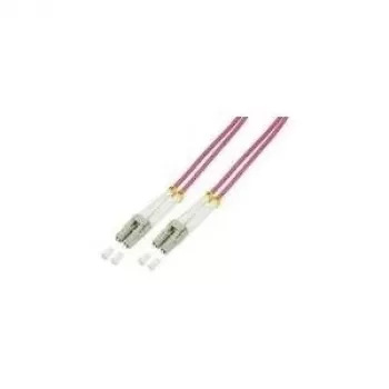 Skaidulinis optinis kabelis LogiLink 3m LC-LC OM4 violetinis