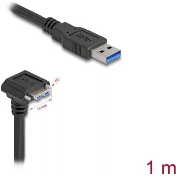 DeLOCK USB laidas 1 m USB A Micro-USB B juodas 5 Gbit/s