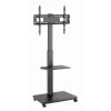 Gembird TVS-75S-02 TV grindinis stovas su ratukais, 37 - 75, juodas
