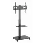 Gembird TVS-75S-02 TV grindinis stovas su ratukais, 37 - 75, juodas