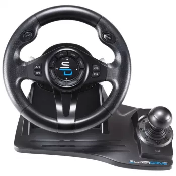 Subsonic SA5596-NG žaidimų vairas su pedalais USB, juodas, 270°