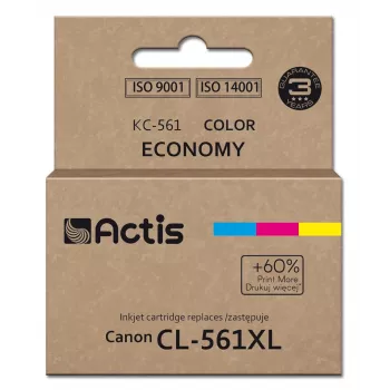 Actis KC-561 rašalo kasetė (Canon CL-561XL pakaitalas; Supreme; 18 ml; žalsvai mėlyna, purpurinė, geltona)
