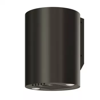 Gartraukis MAAN Elba Mini WPB 431, juodas plienas, 120–300 m³/h, 55–61 dB, 400 mm aukštis, elektroninis valdymas su ekranu ir nuotolinio valdymo pultu