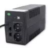 Qoltec Monolith UPS Double-conversion Online 0.65 kVA 360 W 2 AC lizdai