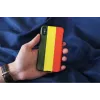 Dėklas iPhone X/XS iš medžio ir polikarbonato – Reggae Black, apsauginis kietas nugarėlės dėklas
